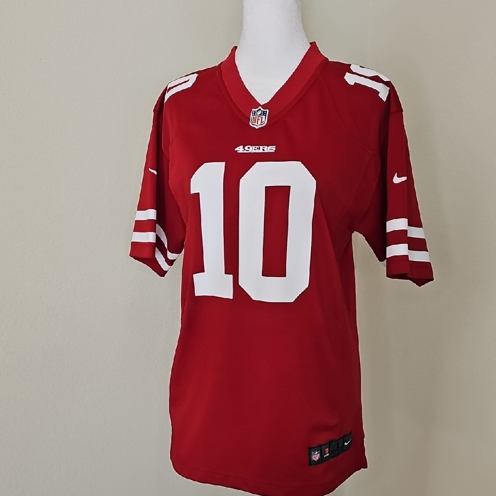 Nike NFL 49ers "On Field" Jimmy Garoppolo #10 Women's Jersey Red/White Size L - Picture 3 of 9